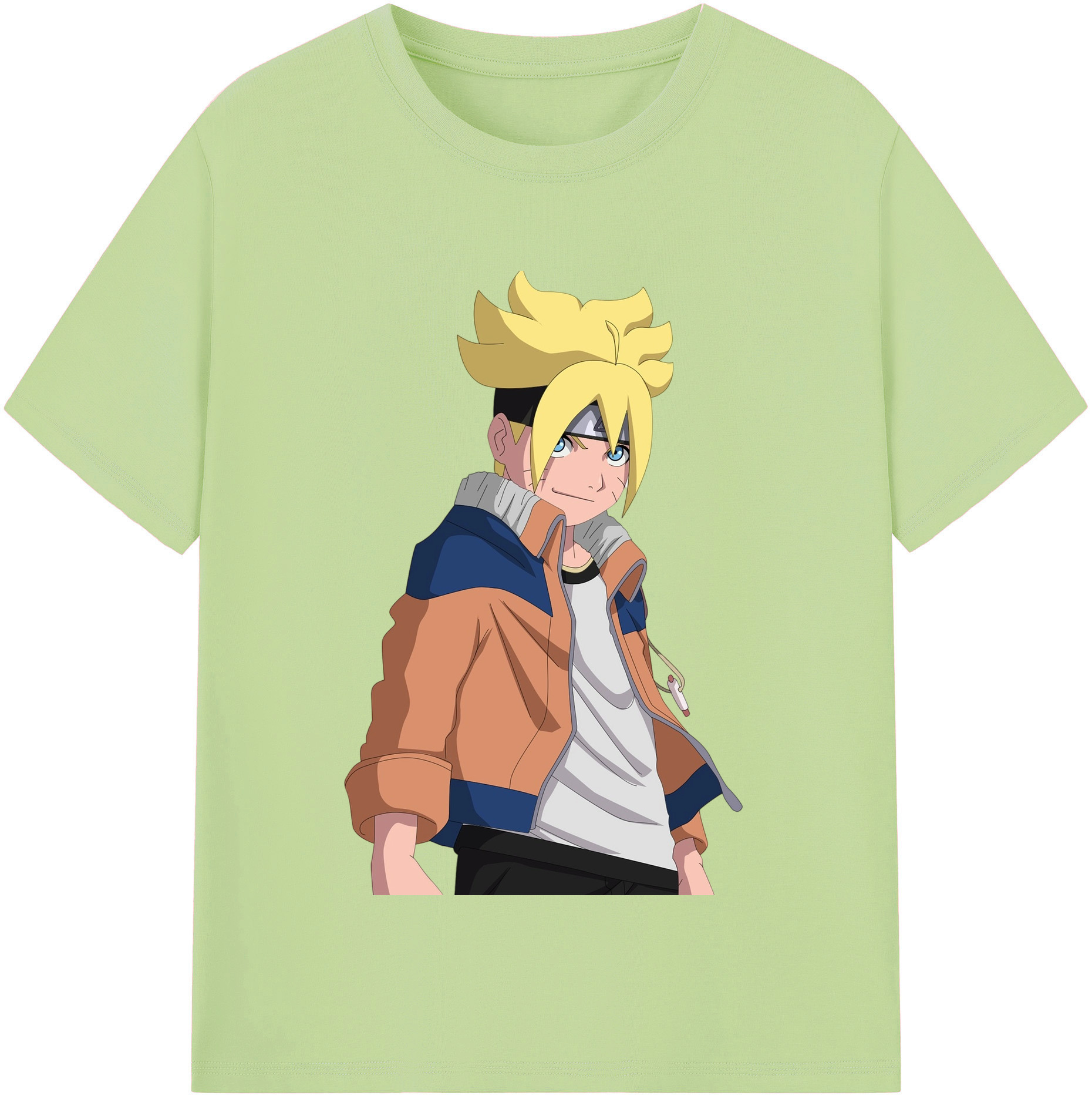 （画像用） NARUTO -ナルト- うずまき ナルト Uzumaki Naruto 綿100％半袖Tシャツ（フロントプリント）